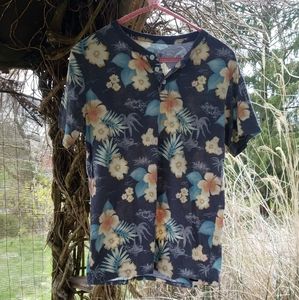 Hawaiian Button Tee